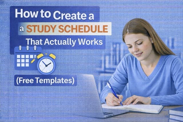 How to Create a Study Schedule That Actually Works (Free Templates)